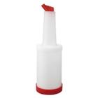 Garrafa Plástica STOREN Pour 1 LITRO FLAIR Bartender Vermelho