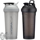 Garrafa Protein Shaker Hydra Cup Pro 28 onças pacote com 2 preto/cinza