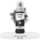 Garrafa Refil De Tinta Original Epson Preto Pigmentado T554 Compatível L8160 L8180 Ecotank T554120