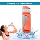 Garrafa Squeeze 600ml Laranja Com Alça e Frase Keep Calm