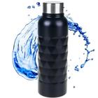 Garrafa Squeeze 750ml de aço inoxidável, ergonômica, cor Preto - Pietra Bella