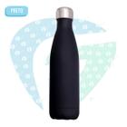 Garrafa Squeeze Água 500ml Aço Inox Fitness Academia Preto