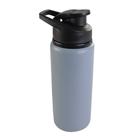 Garrafa Squeeze de Alumínio 600ml com Alça desing moderno para beber agua suco refrigerantes treinos esportes minimalista elegante - Cinza