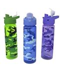 Garrafa Squeeze de Plastico 700 Ml - Camuflada para Academia, Treino e Passeios - 7,2x24,7cm - Y888 Imp Exp