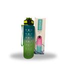 Garrafa Squeeze Fit Academia 1000ml Click Facil Com Alça Resistente Azul e Verde