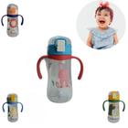 Garrafa Squeeze Infantil Alça Treinamento 350ml Canudo