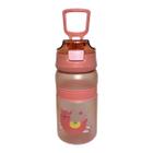 Garrafa Squeeze Infantil Colorida Com Alça E Canudo 600ml