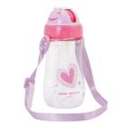 Garrafa Squeeze Infantil Garrafinha Água Criança Menino Menina Canudo Retrátil Silicone Trava Anti Vazamento Livre BPA - Jacki Design