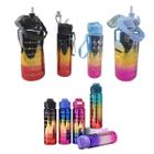 Garrafa Squeeze Motivacional Metálica 2 L E 900ml Adesivos