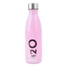 Garrafa Squeeze Vidro 650ml H2O Art House Rosa