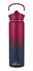 Garrafa straw flask 650ml wild violet fitness, academia, camping, treino - ARELL