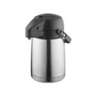 Garrafa Térmica 1 Litro Água Chá Café Bebida Tampa Pressão Inox Preto UZ