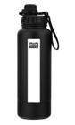 Garrafa Térmica Aço Inox 1 Litro Plus Preta com Listra - Minicool