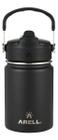 Garrafa termica agua gelada ou quente straw flask 355ml blacksand pequena