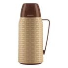 Garrafa Termica Aladdin Café Chá 1L Bege Com tampa Marrom