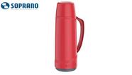 Garrafa Térmica Cristal 1 Litro vermelho - Soprano