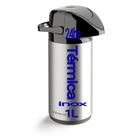 garrafa térmica de café 1 litro pressão Aço Inox Água quente Garantida Por 24 Horas