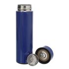 Garrafa Térmica de Inox Com Infusor 400ml Para Sublimação Azul