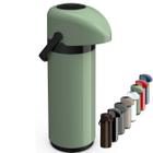 Garrafa Térmica De Mesa 1 Litro de Pressão com alça Ampola de Vidro Verona Unitermi