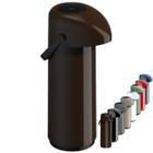 Garrafa Térmica De Mesa 1 Litro de Pressão com alça Ampola de Vidro Verona Unitermi