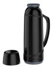 Garrafa termica de mesa cristal 1l preta soprano