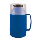 Garrafa térmica de plastico 500ml cor azul para o dia a dia