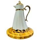 Garrafa Térmica Estilo Árabe Branco E Dourada Café Chá 1000ml La Francesa