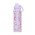 Garrafa Térmica Fresh 650ml Lilás Cute Flowers - Gocase 0014