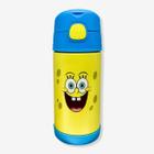 Garrafa Térmica Infantil Click Canudo 300ml Bob Esponja