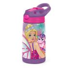 Garrafa termica infantil escolar aço inox 500ml barbie promo