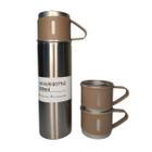 Garrafa Térmica Inox 500ml Para Café Água Suco Cerveja Com Tampa Copo Parede Dupla À Vácuo Alumínio