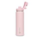 Garrafa Térmica Inox Goldentec 750 ml para bebidas quentes ou frias com tampa com bico e base emborrachada - Rosa Claro