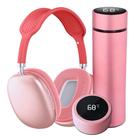 Garrafa térmica inox inteligente com visor led de 500ml e Fone Pro 9 bluetooth