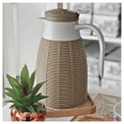 Garrafa Termica Rattan 1l Luxo Premum Café Quente Cinza