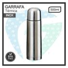 Garrafa térmica squeeze Inox 500ml Água Fria Café Quente