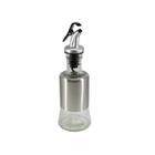 Garrafa Vidro Aço Inox Azeite Vinagre Tampa Pequeno 200ml AM-1683