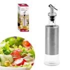 Garrafa Vidro e Inox Com Dosador Para Temperos Azeite 300 ml