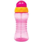 Garrafinha Com Canudo Fresh 300ml Rosa - Buba