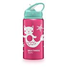 Garrafinha de alumínio Multikids Refresh rosa 500ml