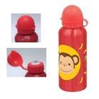 Garrafinha Infantil De Agua Em Inox 400ml Macaco Vermelha