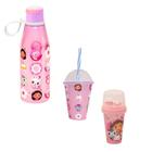 Garrafinha retro Gabby Dollhouse Mini shakeira e Copo shake