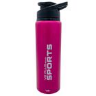 Garrafinha Squeeze Alumínio Brilhante com Trava 750ml Academia VG+