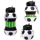 Garrafinha Squeeze De Silicone Retrtatil Bola De Futebol - Geral