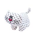 Gato Branco Azul Vermelho Onça Pintas 30cm Pelúcia - Fofy Toys