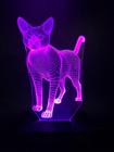 Gato, Luminaria Led 3d,Pet, Decoração, 16 Cores controle remoto