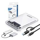 Gaveta Hd Sata Usb E Tipo C 2.5'' 3.0 Transparente Exbom Cghd-70