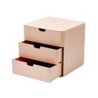 Gaveteiro De Mesa Organizador Multiuso 3 Gavetas Rosa