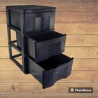 Gaveteiro grande organizador de Chão e mesa com 3 Gavetas Preto