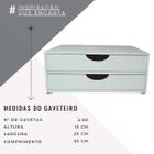 Gaveteiro Organizador Para Escritório Com 2 Gavetas Multiuso - LM DECOR