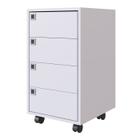 Gaveteiro Para Escritorio 4 Gavetas OB001 Branco PP Milani Store